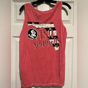 Comfort Colors FSU Peachy Pink/Coral Tank Top